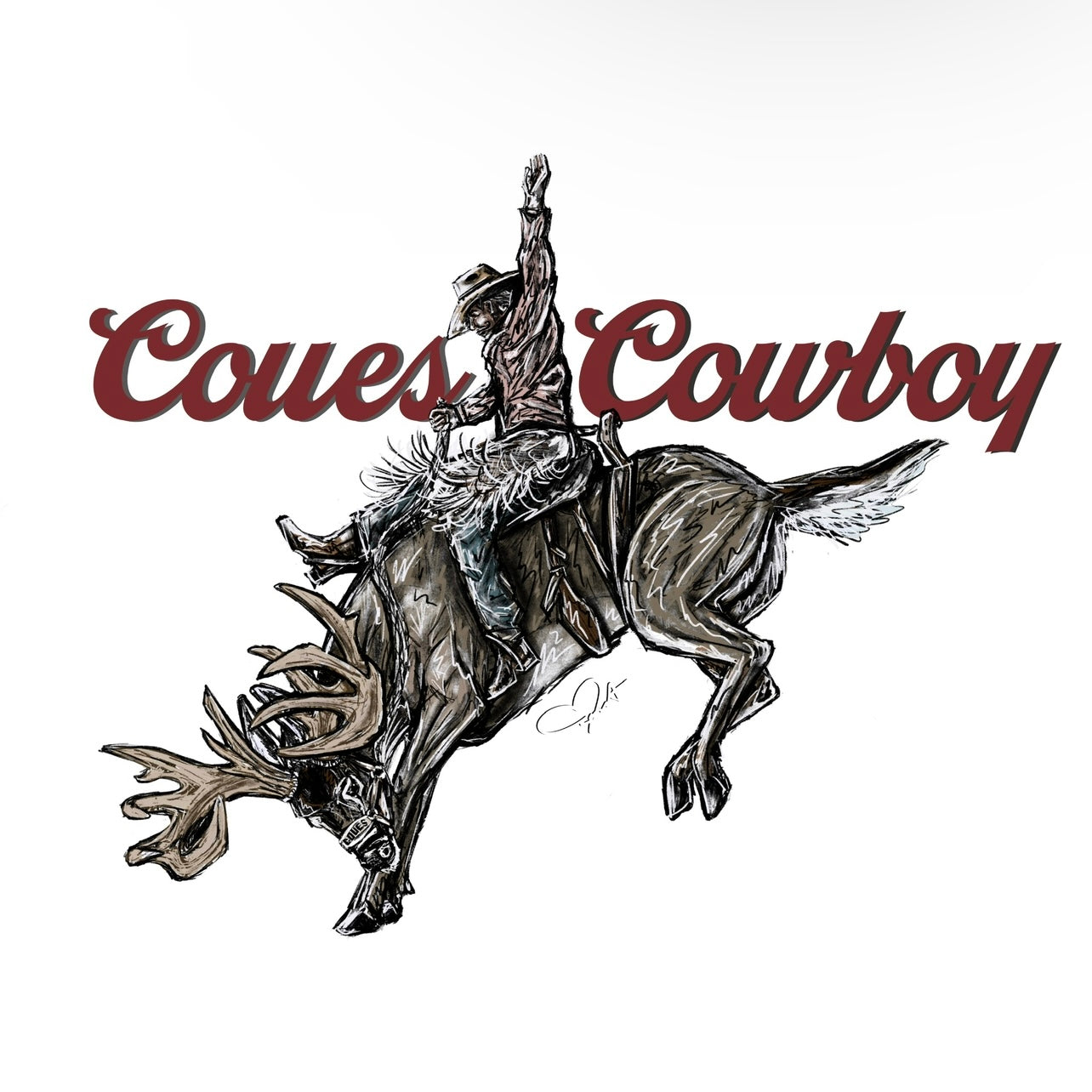 Coues Cowboy Transfer Sticker