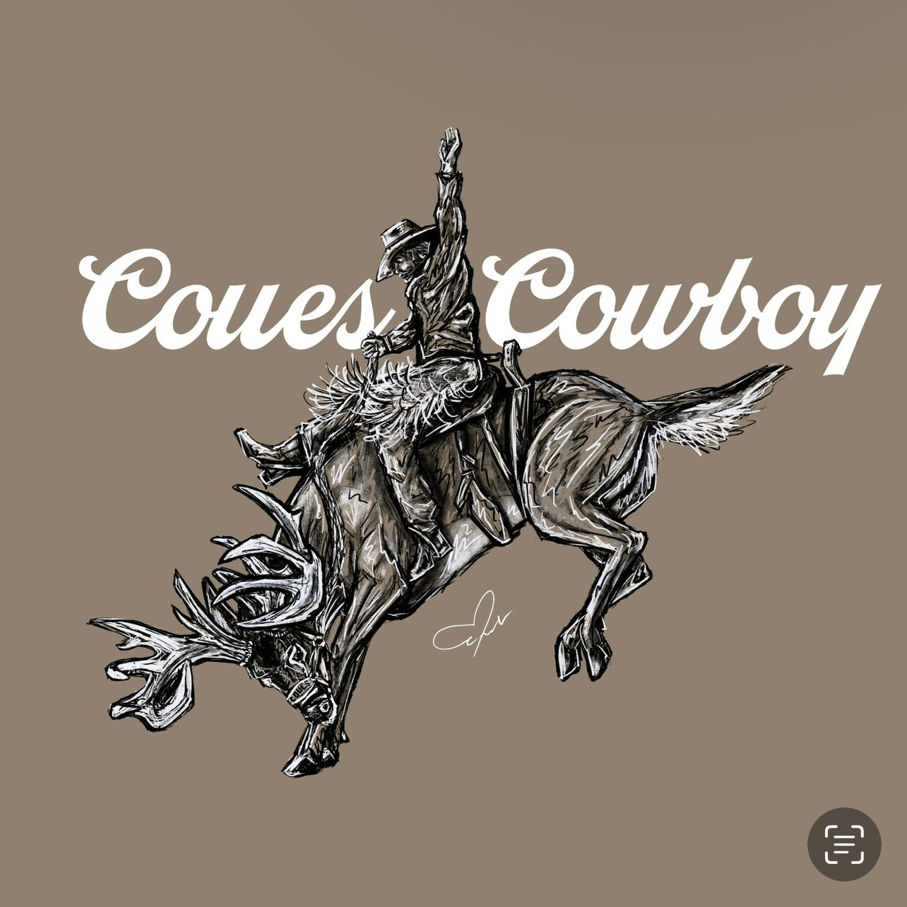 Coues Cowboy Transfer Sticker