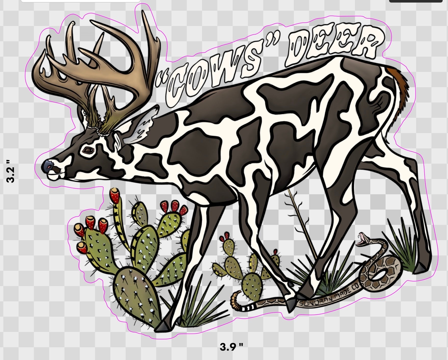 “Cows” Deer 2.0 Sticker