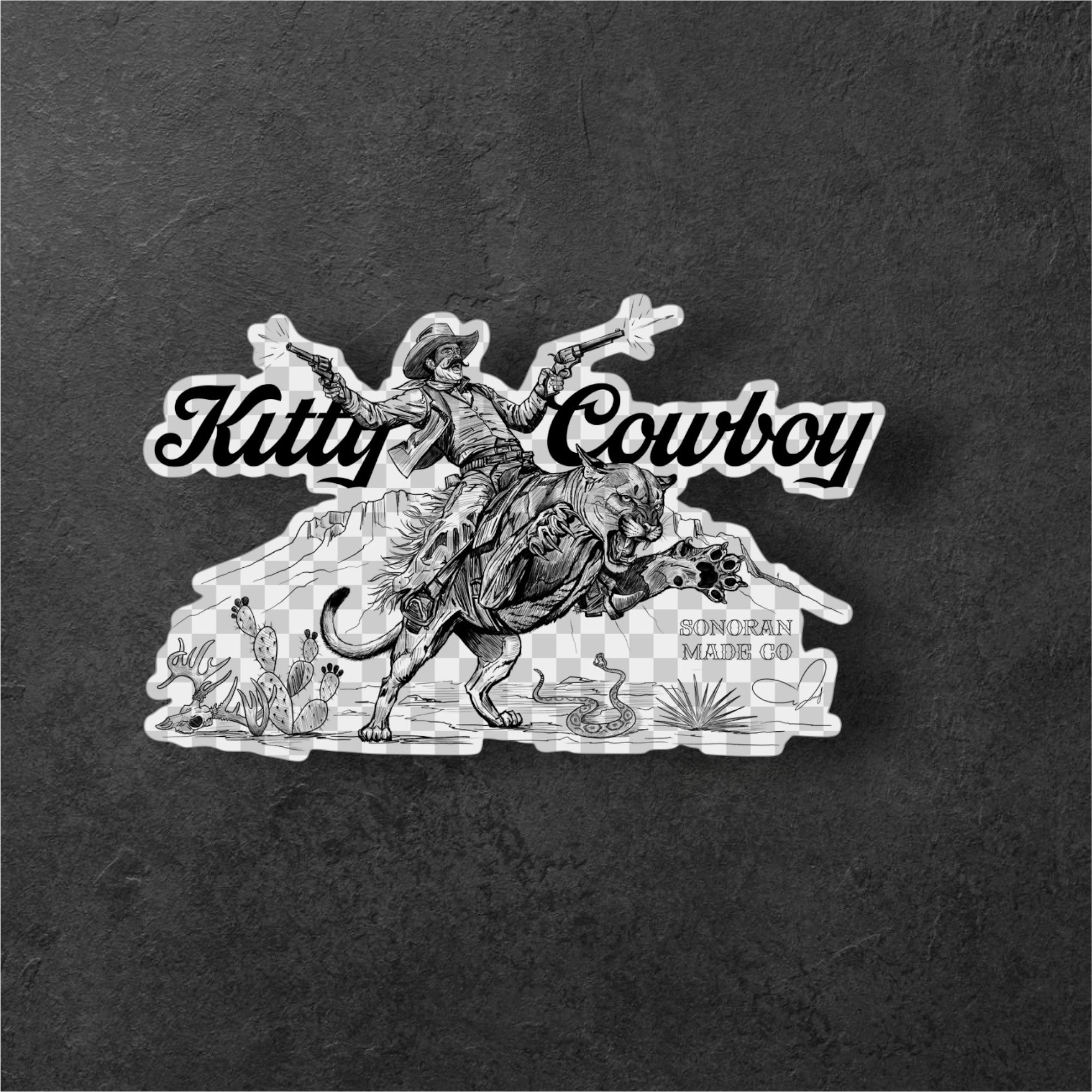 Kitty Cowboy Sticker