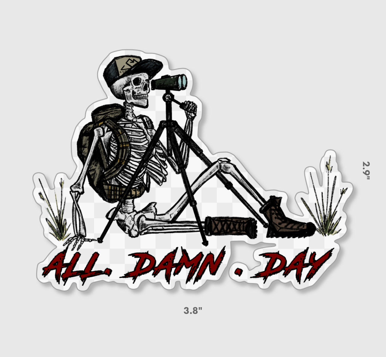 All Damn Day Sticker