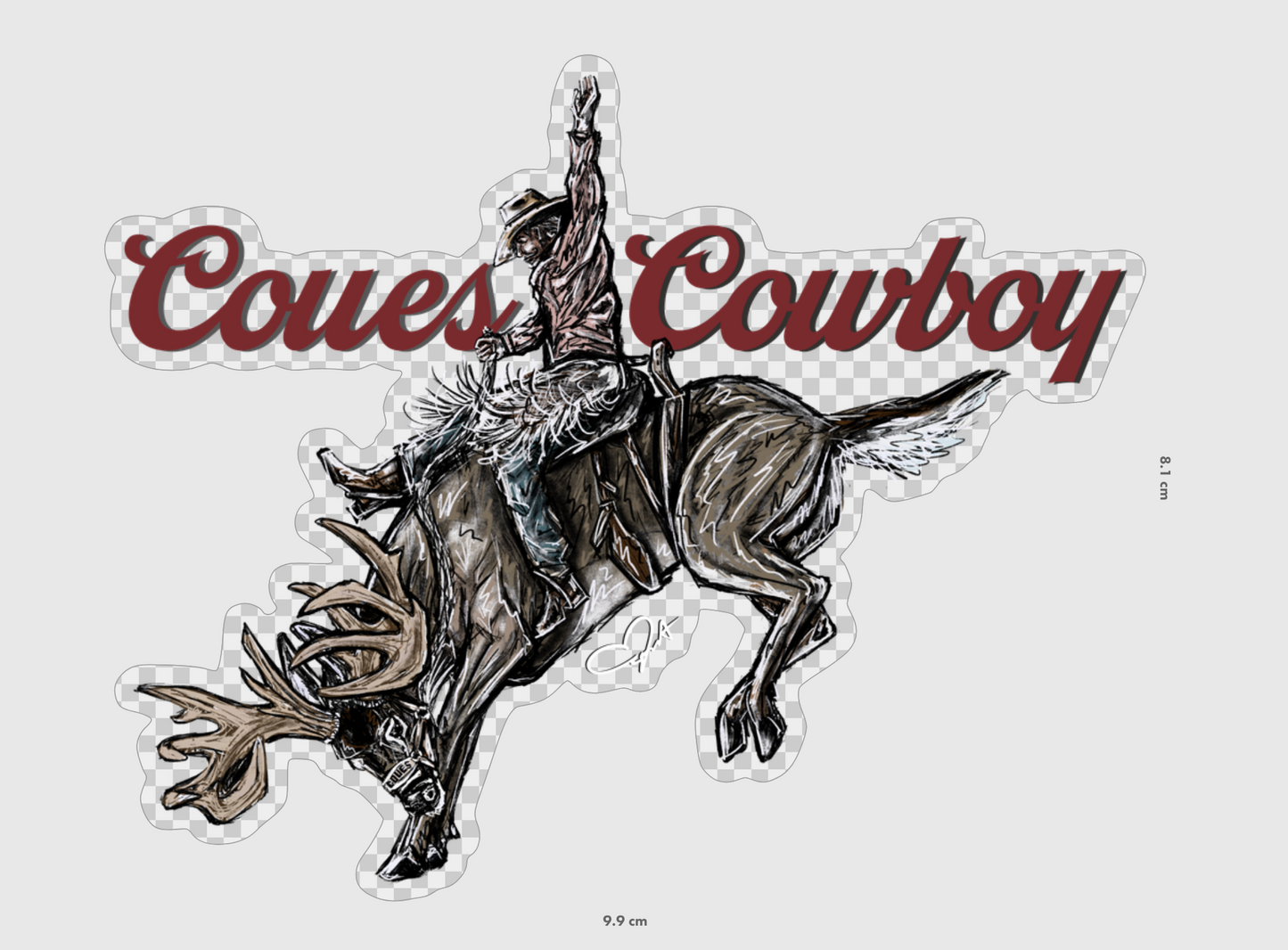 Coues Cowboy Sticker