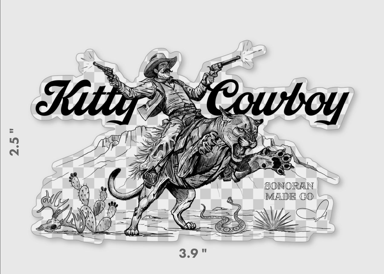 Kitty Cowboy Sticker